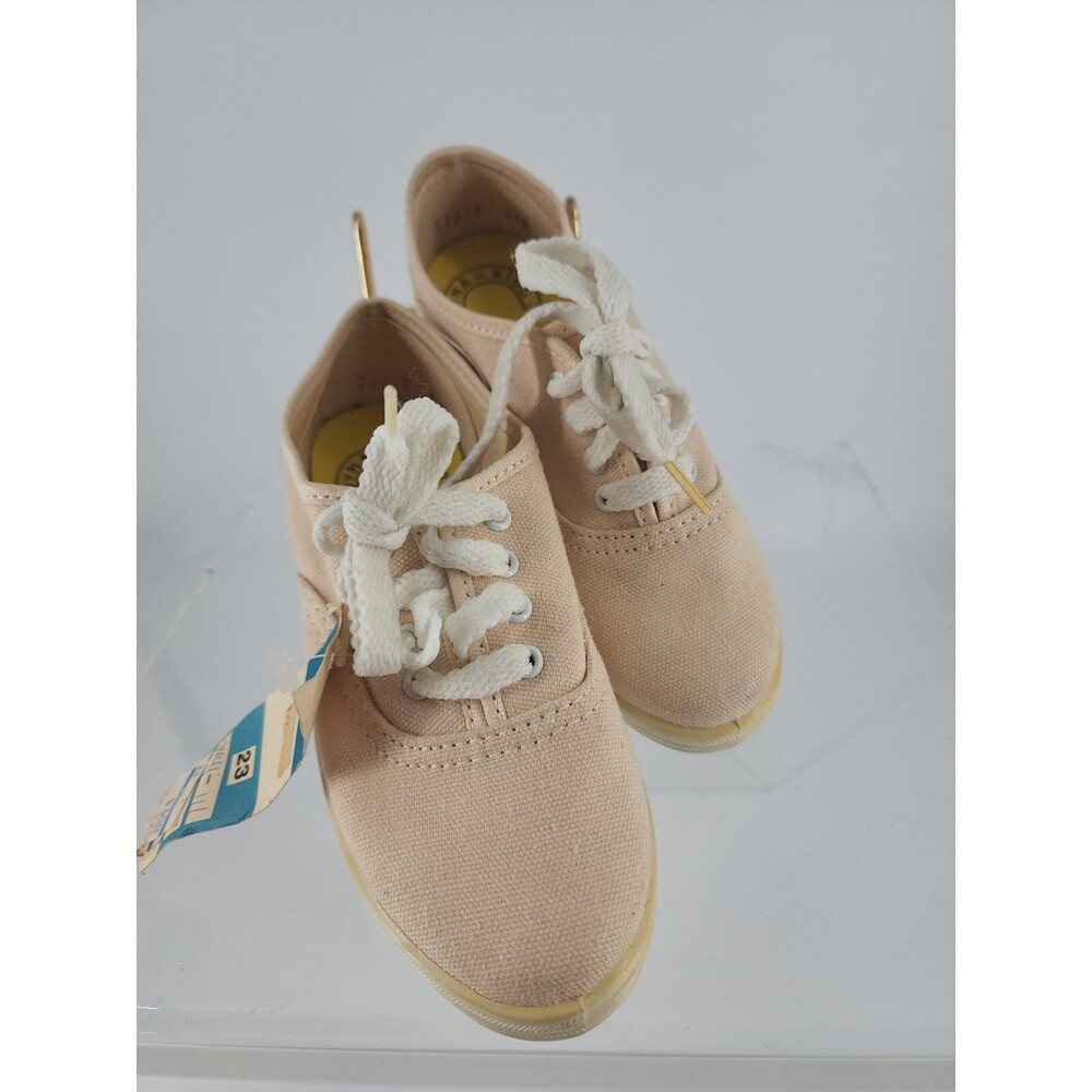 Dyna-kids Pink Lace Up Flats Small Girls Sz 11 Vintage NWT